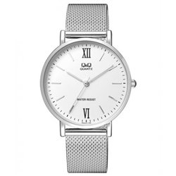 Reloj de moda unisex plateado esfera blanca  Q&Q QA20J211Y