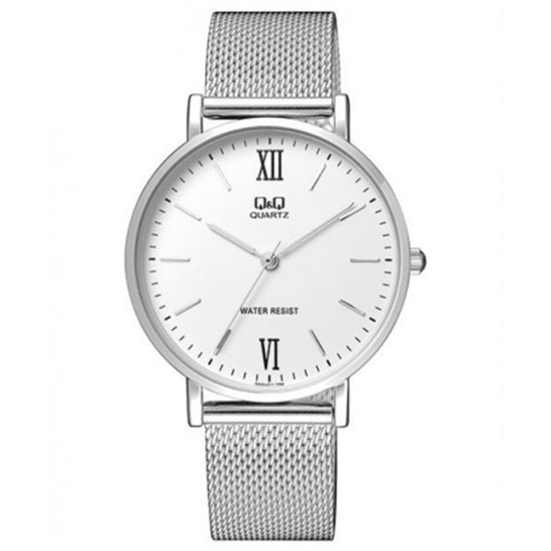 Reloj de moda unisex plateado esfera blanca  Q&Q QA20J211Y