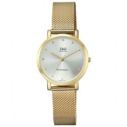 Reloj de moda para mujer dorado Q&Q QA21J001Y