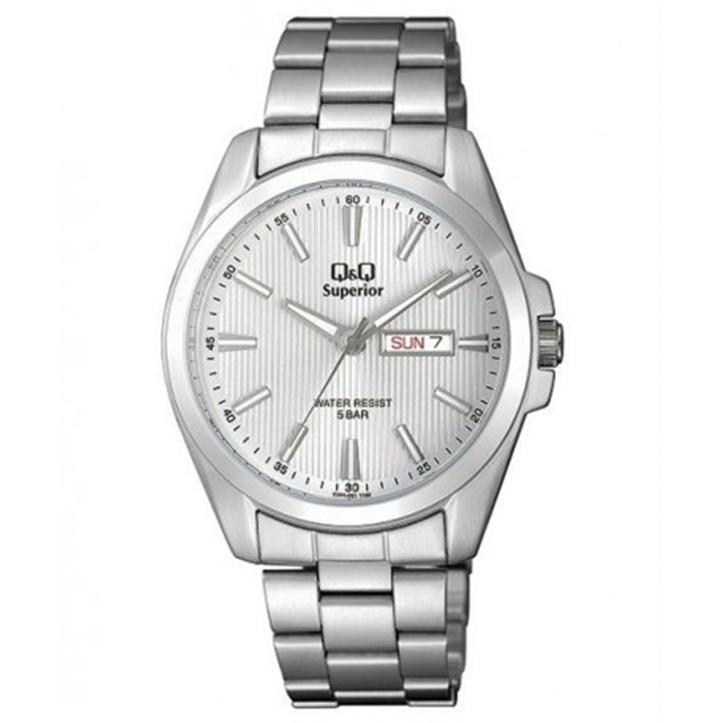 Reloj Caballero doble Calendario con esfera blanca Q&Q S284J201Y