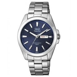 Reloj Caballero doble Calendario con esfera azul Q&Q S284J212Y