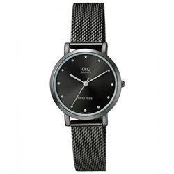 Reloj de moda para mujer negro ionizado Q&Q QA21J402Y