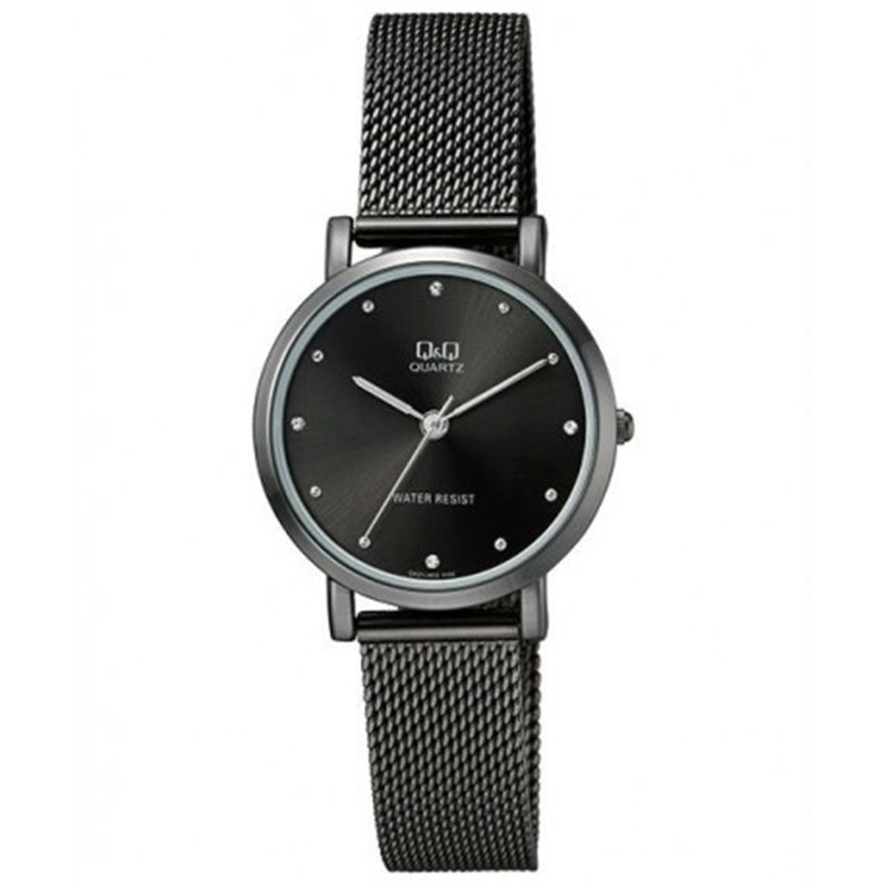 Reloj de moda para mujer negro ionizado Q&Q QA21J402Y