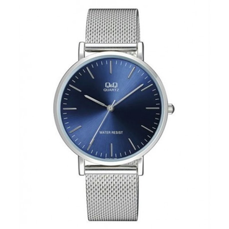 Reloj de moda unisex plateado y esfera azul Q&Q QA20J202Y