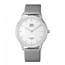 Reloj Q&Q de moda Acero Sumergible para Hombre esfera blanca S306J201Y