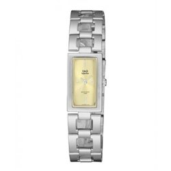 Relojes Q&Q Acero Sumergible rectangular Mujer esfera champan S299J200Y