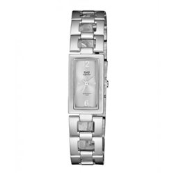 Relojes Q&Q rectangular para Mujer sumergible esfera blanca S299J201Y