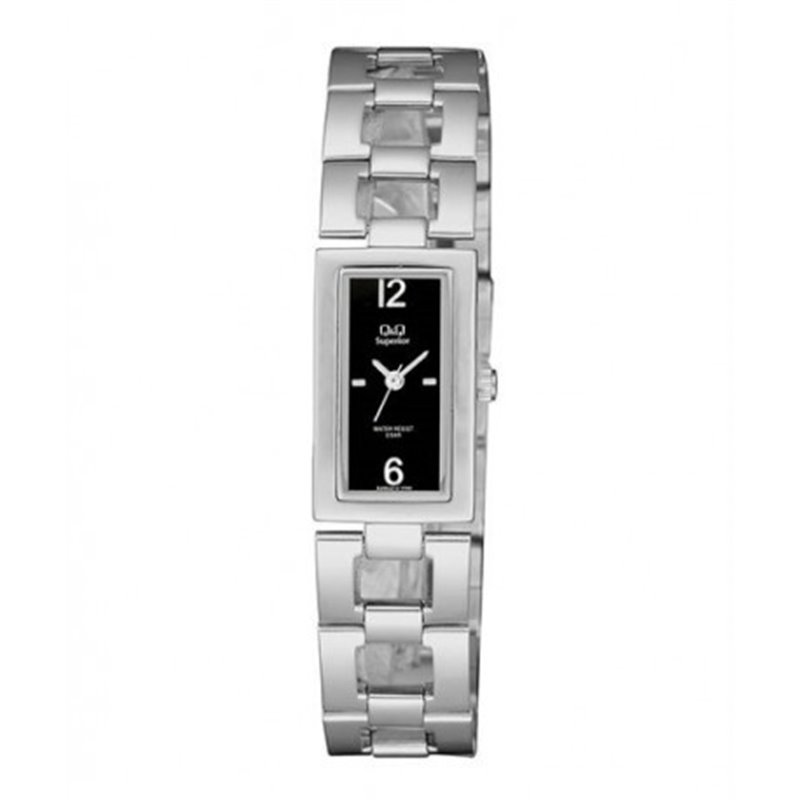 Relojes QdeQ rectangular para Mujer sumergible esfera negra  S299J212Y