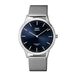 Relojes Q&Q de moda Acero Sumergible Hombre con esfera azul S306J212Y