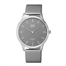 Relojes Q&Q de moda Acero Sumergible Hombre esfera gris S306J222Y