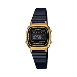 Reloj retro vintage para mujer color oro y negro CASIO LA-670WEGB-1B