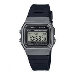 CASIO Reloj retro vintage de moda unisex color negro y gris F-91WM-1B