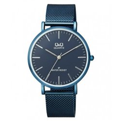 Reloj de moda unisex azul metalizado con esfera azul de Q&Q QZ18J402Y