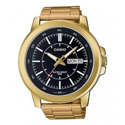 Reloj CASIO dorado muy grande para hombre con calendario dia y fecha MTP-X100G-1E