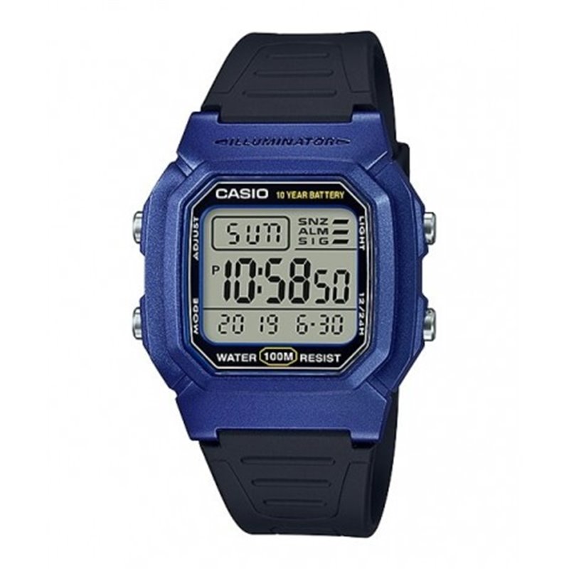 Reloj pulsera digital color negro y azul CASIO para hombre W-800HM-2A