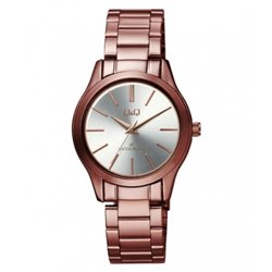 Reloj de moda color marron metalizado para mujer de Q&Q fabricado por Citizen QZ29J411Y