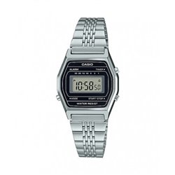 CASIO Reloj retro vintage de moda para mujer plateado LA-690WA-1D