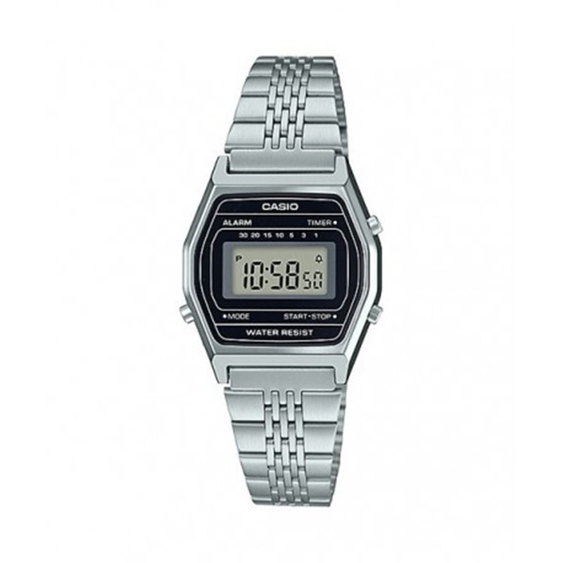 CASIO Reloj retro vintage de moda para mujer plateado LA-690WA-1D