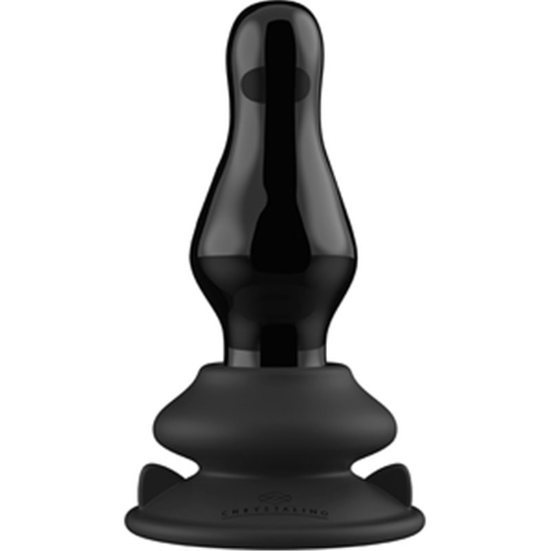 MISSY - GLASS VIBRATOR - WITH SUCTION CUP AND REMOTE - RECARGABLE - 10 VELOCIDADES - NEGRO