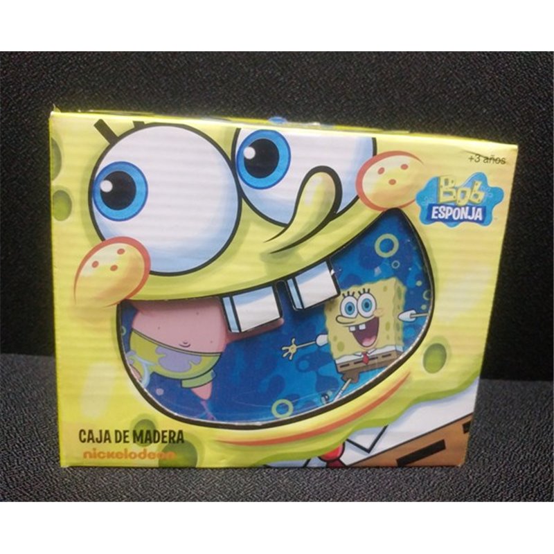 CAJA DE MADERA BOB ESPONJA