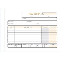 TALONARIO FACTURAS MODELO T-69 TRIPLICADO AUTOCOPIANTE