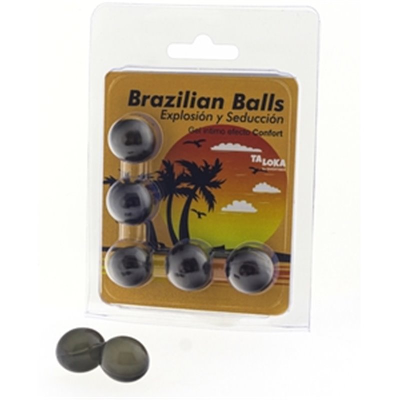 5 BRAZILIAN BALLS EXPLOSION DE AROMAS GEL EXCITANTE EFECTO CONFORT