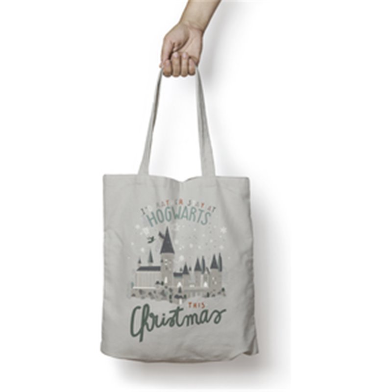 TOTE BAG 100% ALGODÓN HOGWARTS IN CHRISTMAS