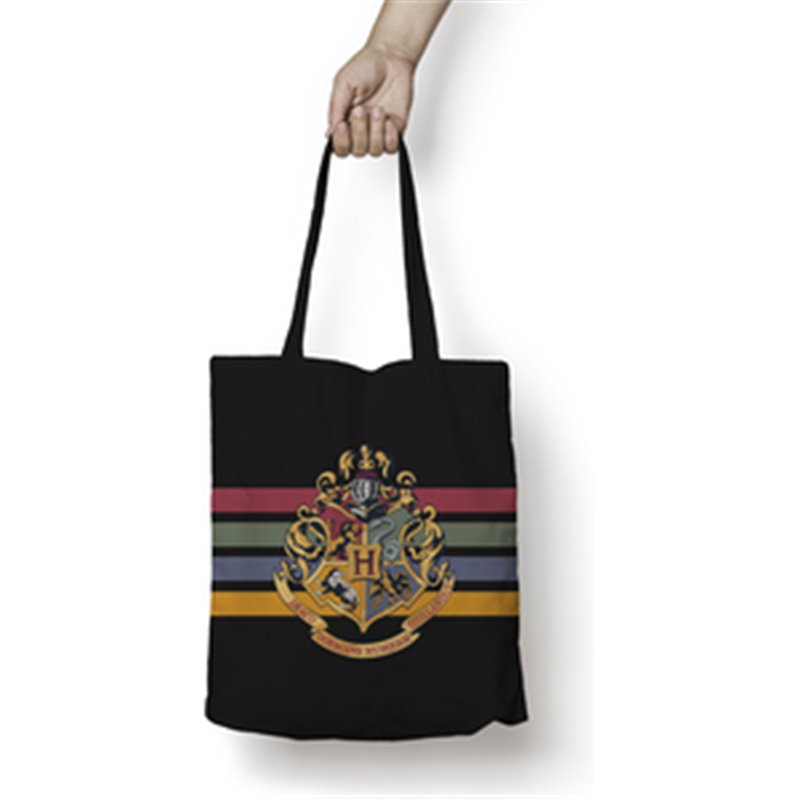 TOTE BAG 100% ALGODÓN HOGWARTS BLACK