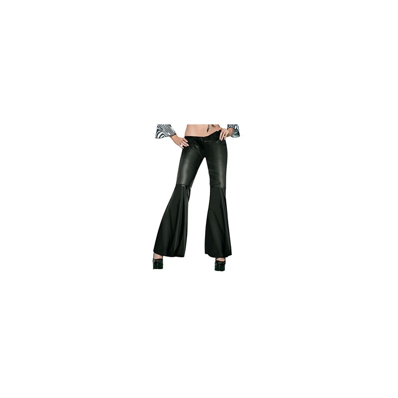 LEG AVENUE PANTALONES EFECTO PIEL NEGRO