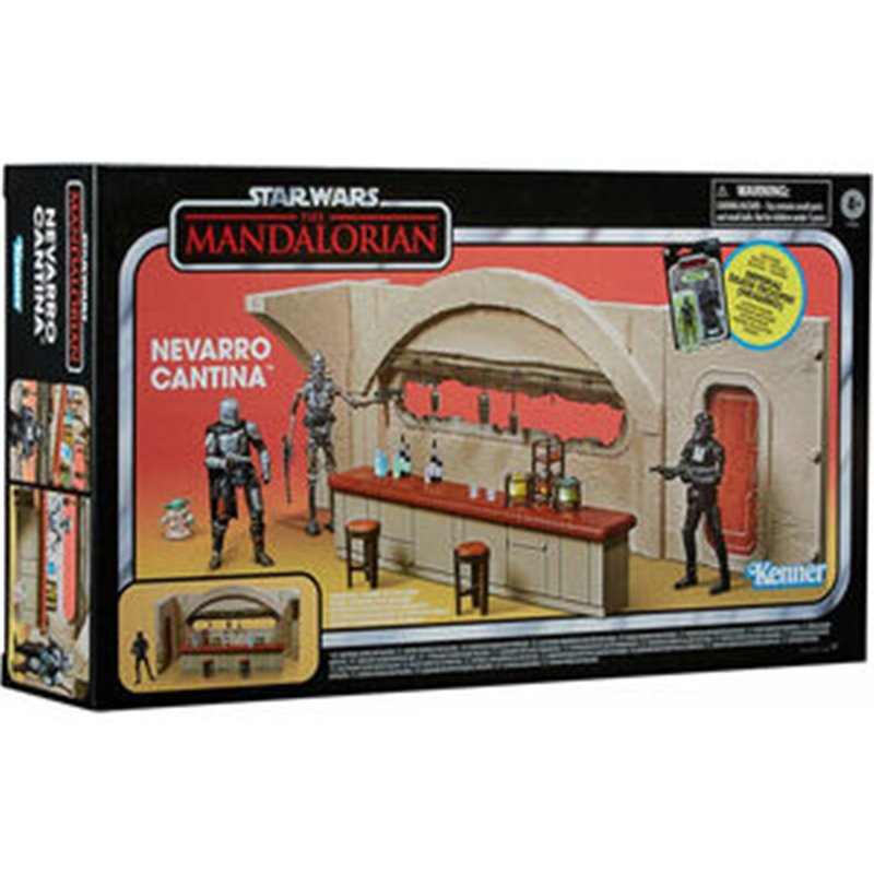 ESCENARIO NEVARRO CANTINA + FIGURA IMPERIAL DEATH TROOPER MANDALORIAN STAR WARS