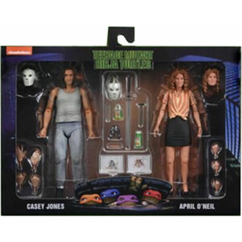 BLISTER 2 FIGURAS APRIL ONEIL + CASEY JONES TORTUGAS NINJA 18CM