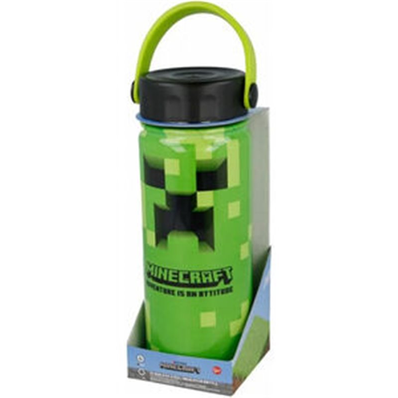 BOTELLA TERMO ACERO INOXIDABLE MINECRAFT 530ML