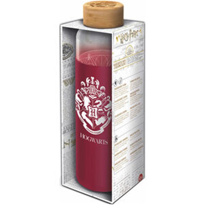 BOTELLA CRISTAL HARRY POTTER FUNDA SILICONA 585ML