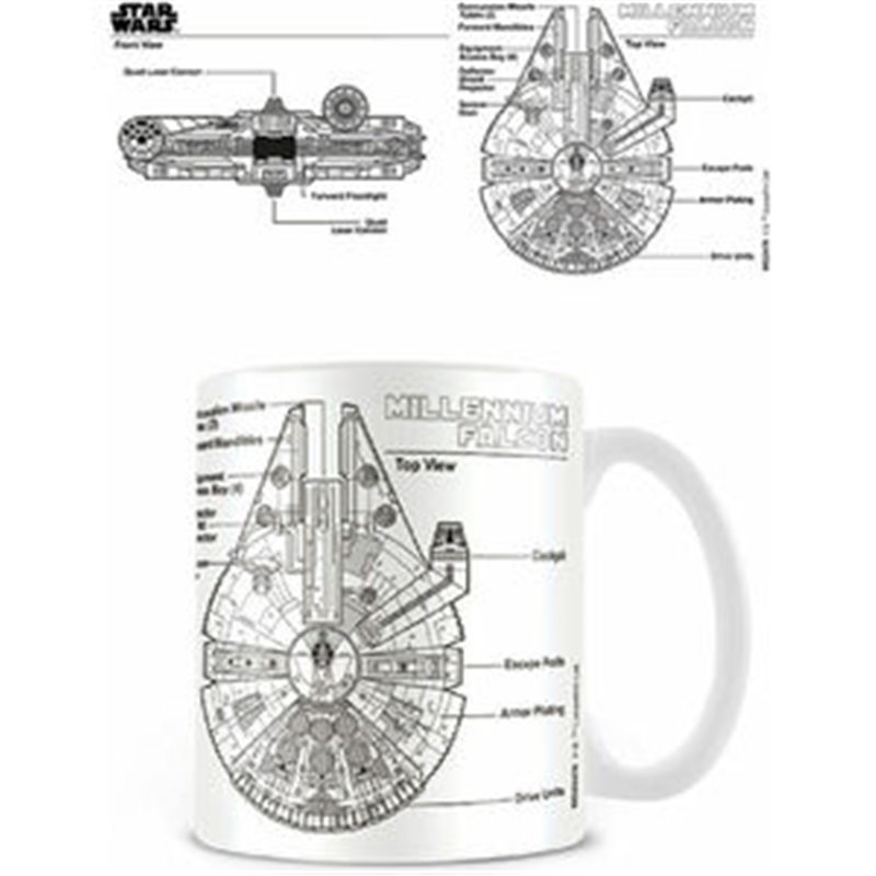 TAZA MILLENNIUM FALCON SKETCH STAR WARS