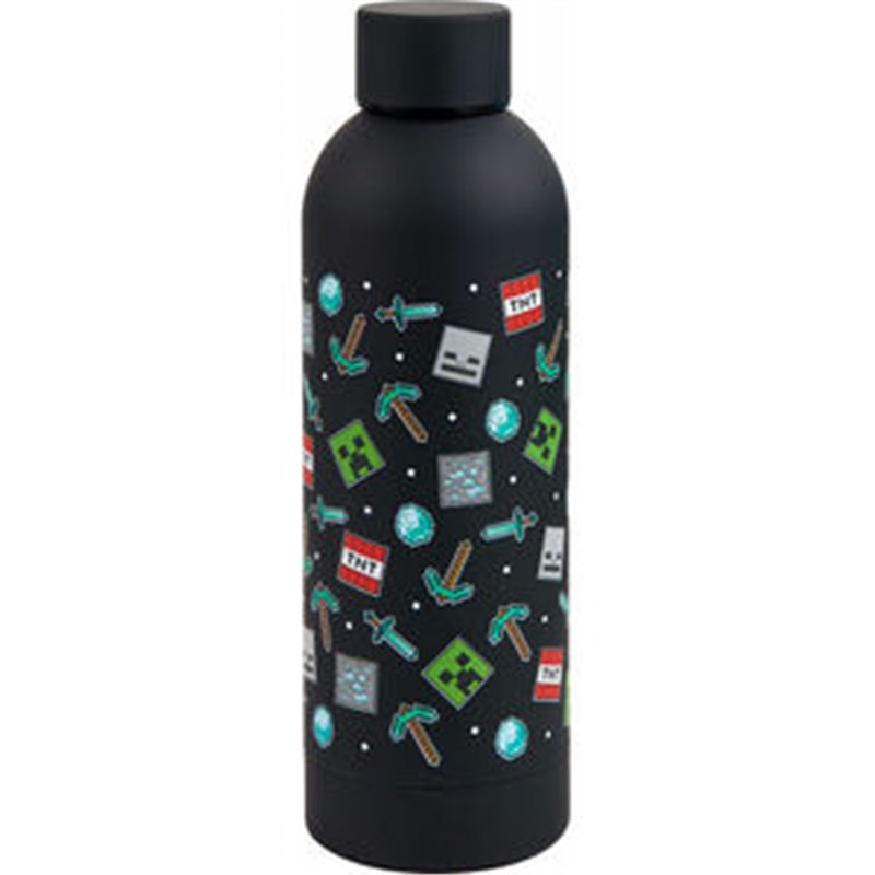 BOTELLA ACERO INOXIDABLE MINECRAFT 500ML