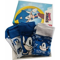 PACK 3 CALCETINES SONIC THE HEDGEHOG ADULTO SURTIDO