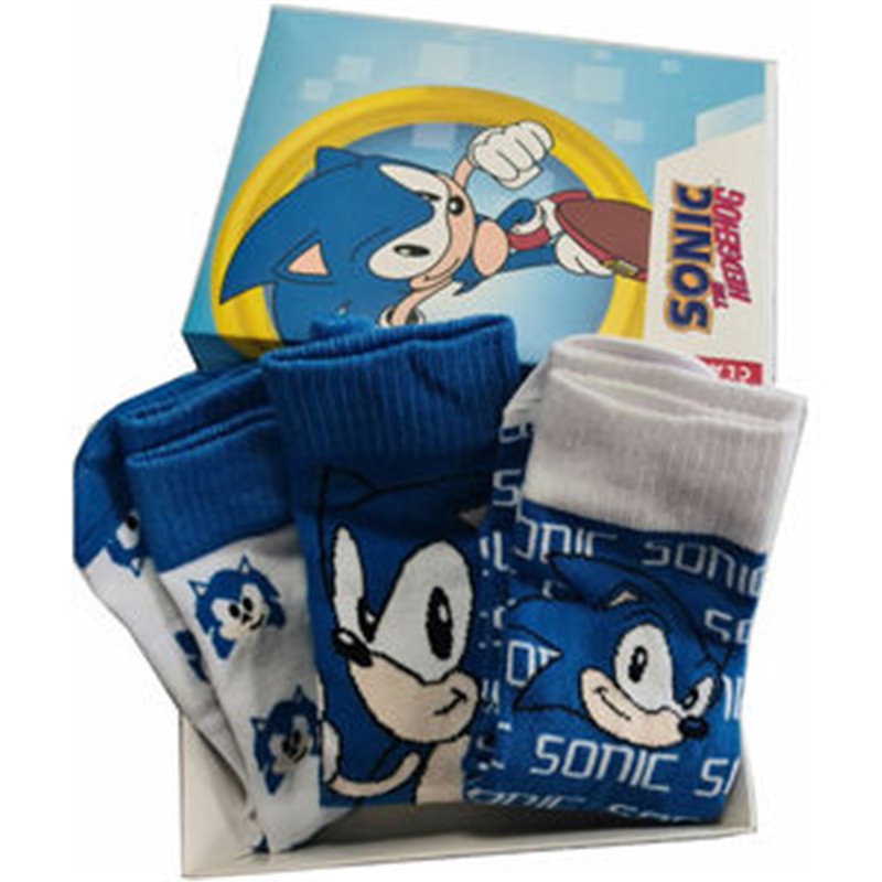 PACK 3 CALCETINES SONIC THE HEDGEHOG ADULTO SURTIDO