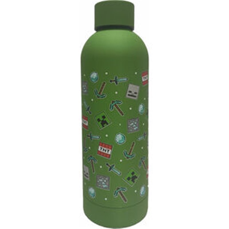 BOTELLA ACERO INOXIDABLE MINECRAFT 500ML