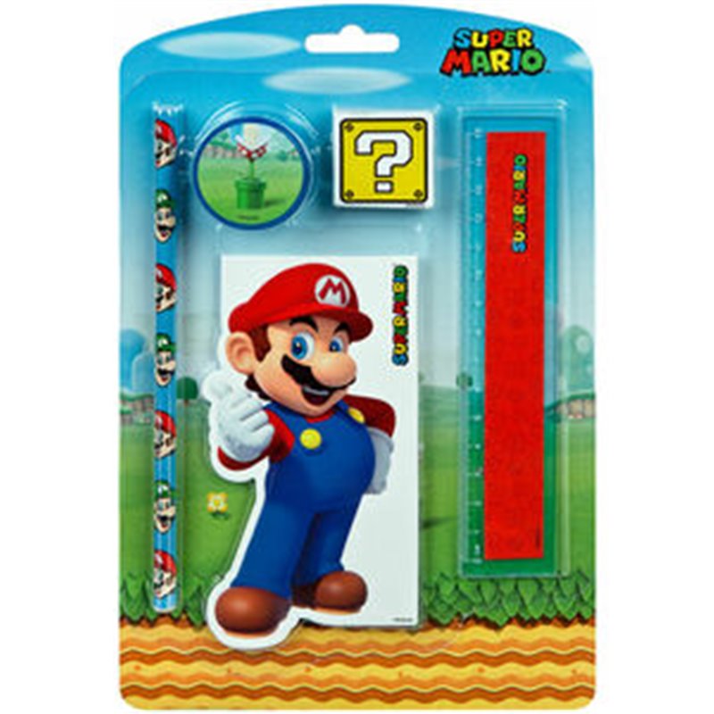 PACK 12 SETS PAPELERIA SUPER MARIO BROS