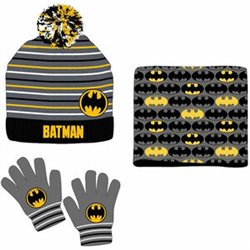 CONJUNTO GORRO GUANTES BRAGA CUELLO BATMAN DC COMICS