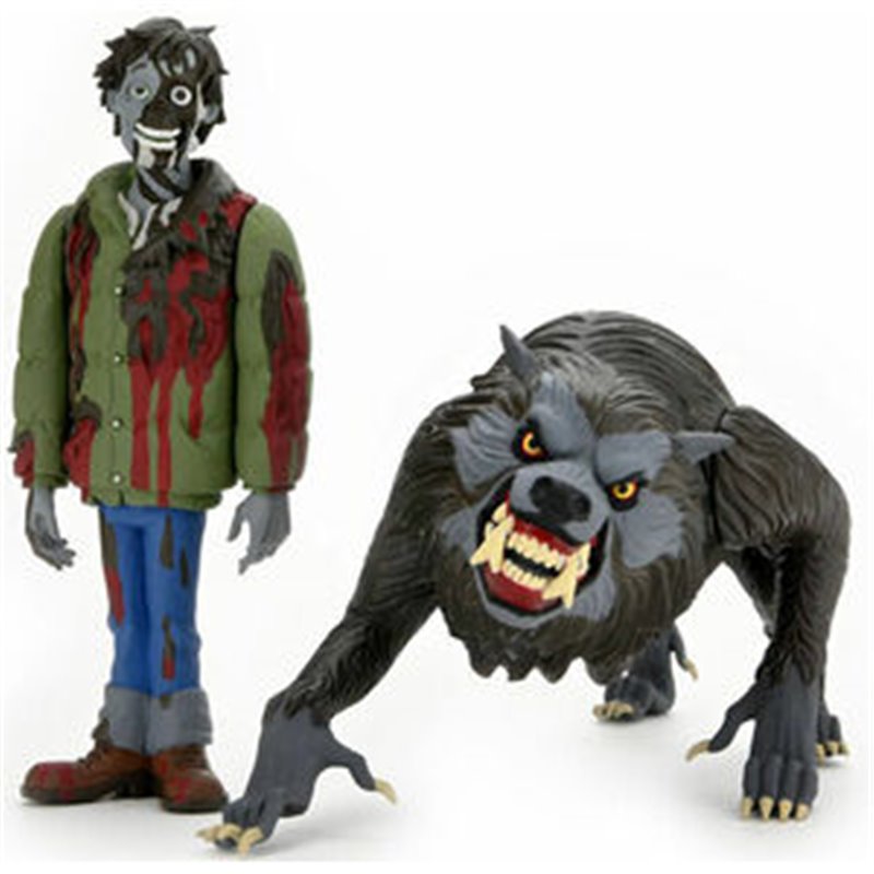 SET FIGURAS TOONY TERRORS JACKS Y KESSLER WOLF UN LOBO AMERICANO EN LONDRES 15CM