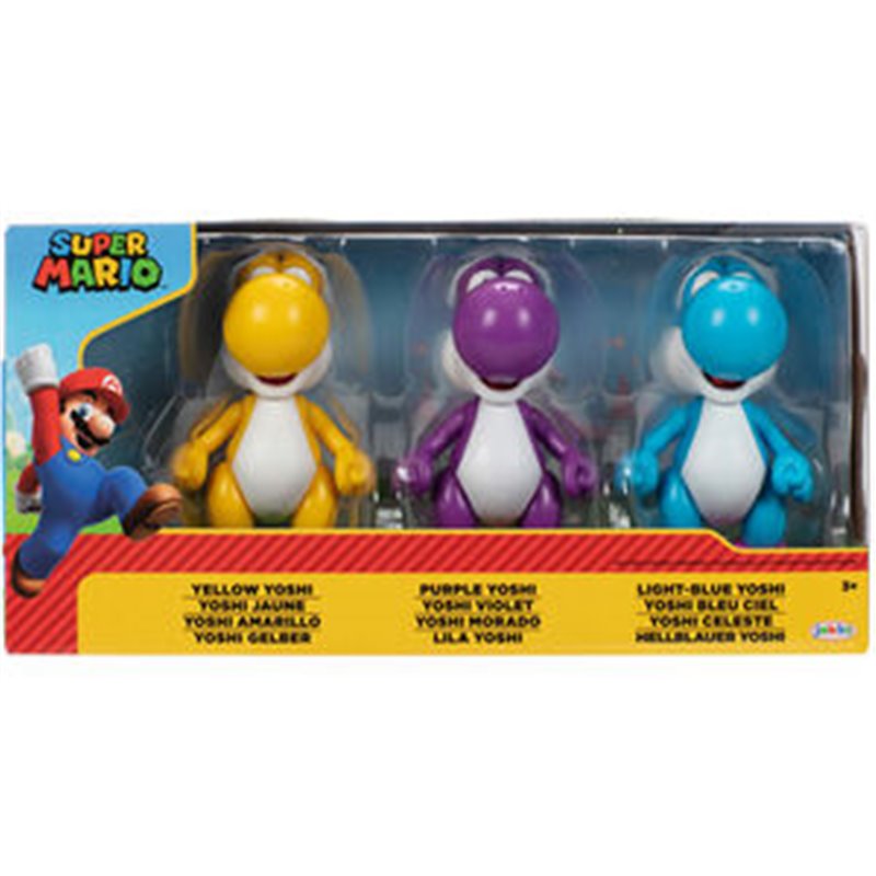 BLISTER 3 FIGURAS YOSHI SUPER MARIO BROS 10CM