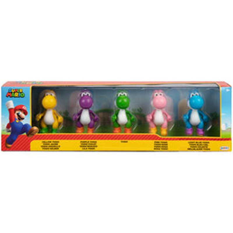 BLISTER 5 FIGURAS YOSHI SUPER MARIO BROS 6,5CM