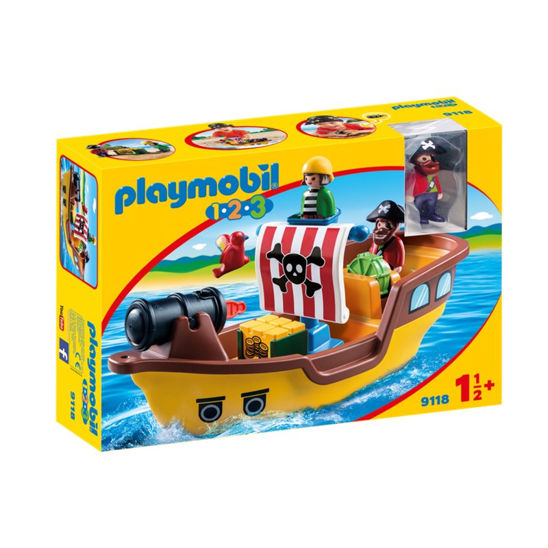 BARCO PIRATA 1.2.3 PLAYMOBIL