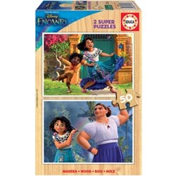 ENCANTO DISNEY PUZZLE DOBLE MADERA 2X50