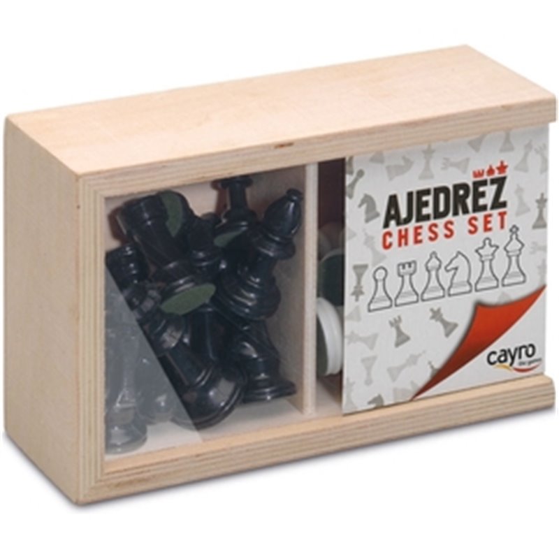 JUEGO FICHAS AJEDREZ Nº 3 CAJA MADERA