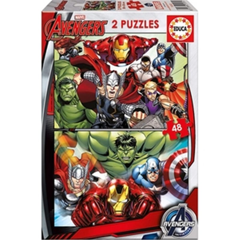 AVENGERS PUZZLE DOBLE 2X48 PZAS