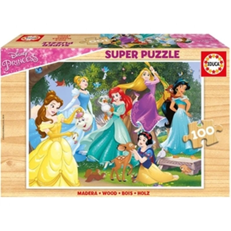 PRINCESAS DISNEY PUZZLE MADERA 100 PZAS