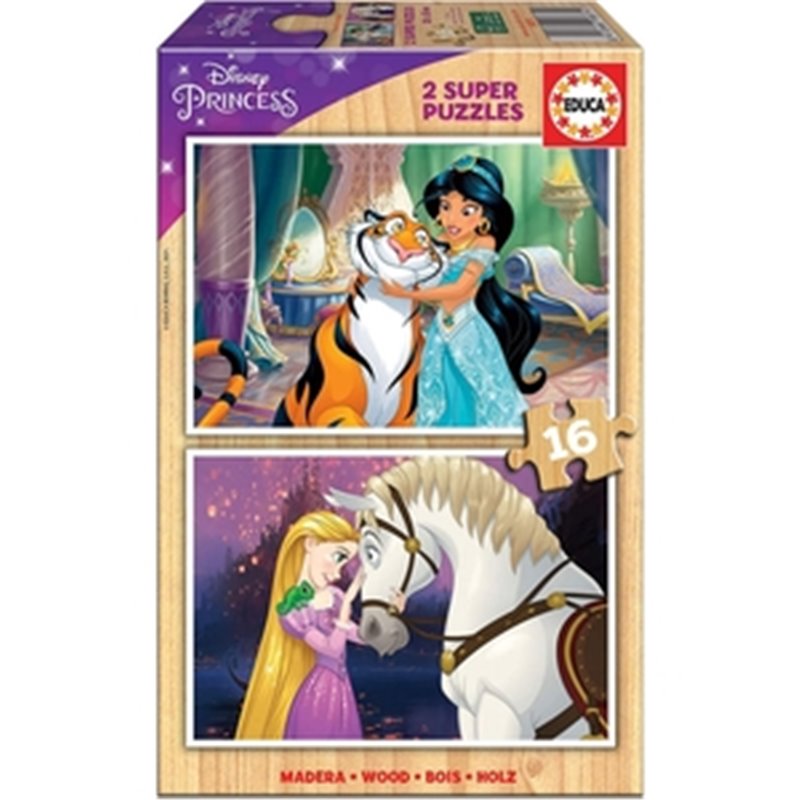 PRINCESAS DISNEY PUZZLE MADERA 2X16