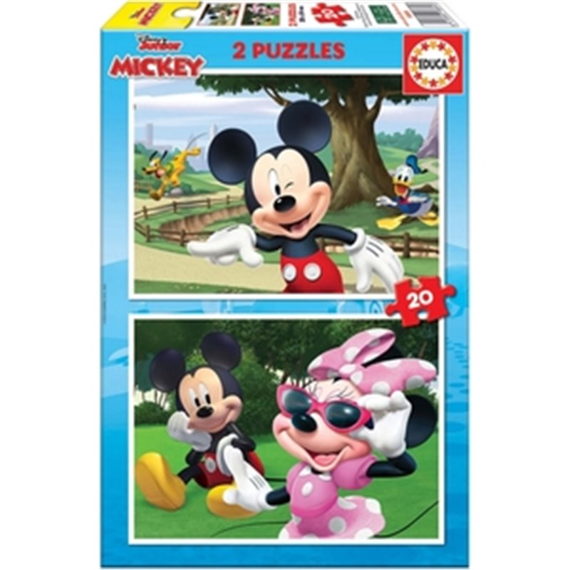 MICKEY&FRIENDS PUZZLE DOBLE 2X20